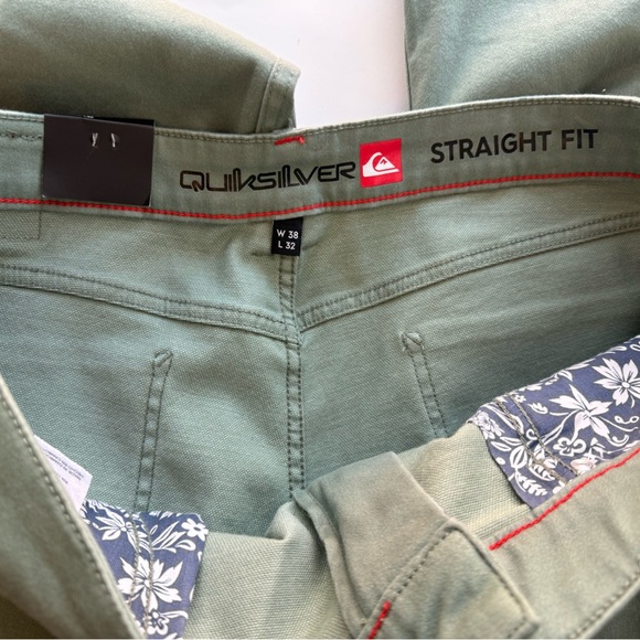 Quiksilver Men’s Straight Fit Pants Sage Green - Picture 5 of 7